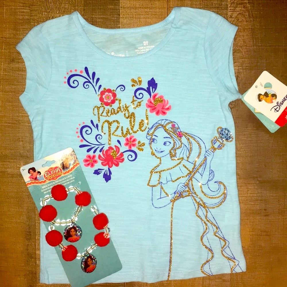 Disney’s Elena of Avalon Girls 2T Tee&accessories